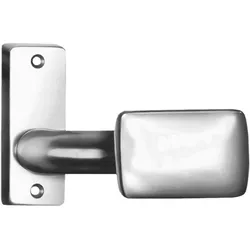Amf, Möbelausstattung, Türknopf 485 Leichtmetall F1 / naturfarbig gekröpft käntig fest Breite 65 mm Höhe 44 mm (1 Stk.)
