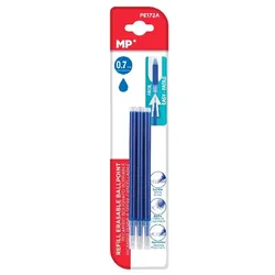 Ersatzminen für radierbare Stifte, 3 Stück (Blau), 0,7 mm
