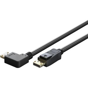 Goobay Displayport-Kabel 77055, 8K UHD, 54 Gbit/s, DP 2.1, Displayport auf Displayport, 240Hz, gewinkelt, 5 m