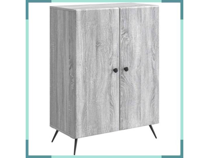 FHE Buffet - Bois d'ingénierie - Pivotant - Rangement - Sonoma gris - 66x34 5x90 cm - 2 portes