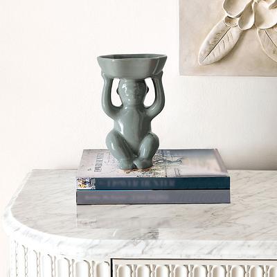 Lou Ceramic Dishes - Dusty Blue - Ballard Designs