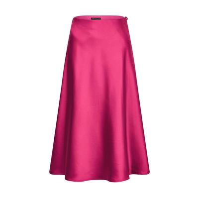 Schlupfrock GOLDNER "Kurzgröße Eleganter Midirock mit Schlupfbund", Damen, Gr. 20, rot (bordeaux), Obermaterial: 100% Polyester PES., ausgestellt, Röcke, angenehm zu tragendeer Schlupfbnund