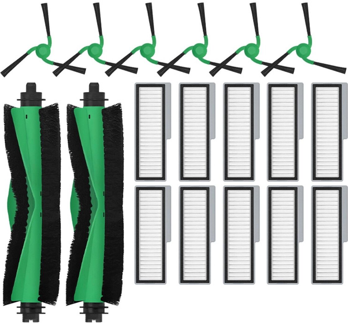 INF Kit de remplacement compatible avec iRobot Roomba Mini - 2 brosses principales, 10 filtres, 6 brosses latérales