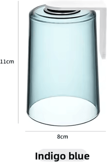 Inspire Curations Magnetic Inverted Wall Mounted Mouthwash Cup blue