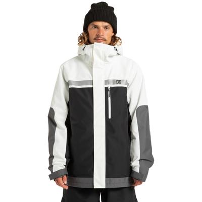 Snowboardjacke DC SHOES "Defiant 10K", Herren, Gr. M, schwarz-weiß (weiß, schwarz), Obermaterial: 100% Polyester., Jacken Snowboardjacke