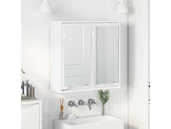 （Promotion Nove）Armoire murale Cabinet maquillage - moderne Armoire Miroir de Salle de Bain Blanc 60 x 20 x 60 cm EU02_1567626