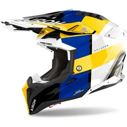 Airoh Off Road Helm Aviator 3 Monarch Blue/Yellow Gloss S