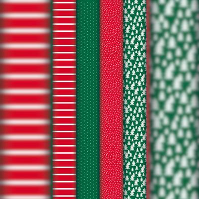 Clairefontaine 20x Geschenkpapierrollen Excellia 80g, rot & grün, 5x0 ,70m, im Kartondisplay mit 20 Stück - Sortierung 202099C