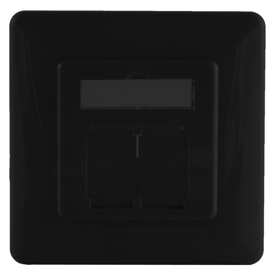 S-Conn Zentralstück inkl. Abdeckrahmen schwarz (BS74281-S)