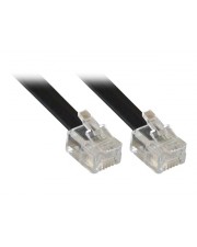 InLine Telefonkabel RJ-12 M bis M 1 m Schwarz (18848)