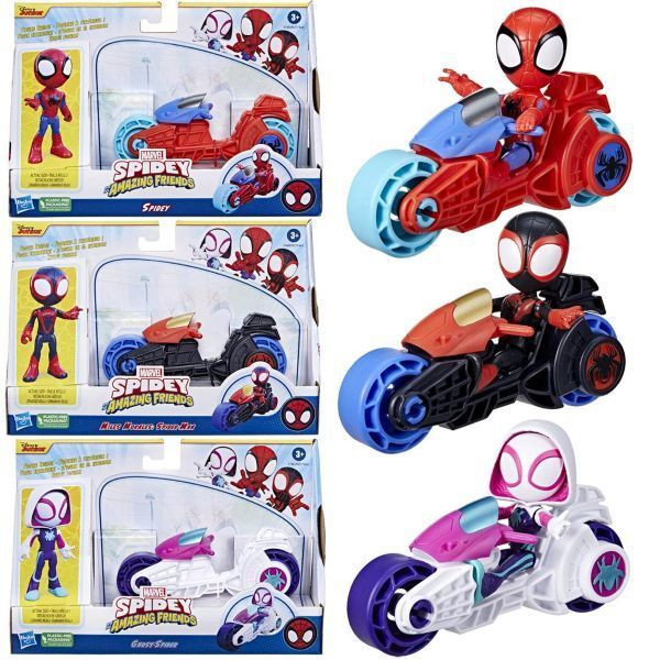 Marvel Spidey and Friends Actiefiguur met Motor - 10 cm