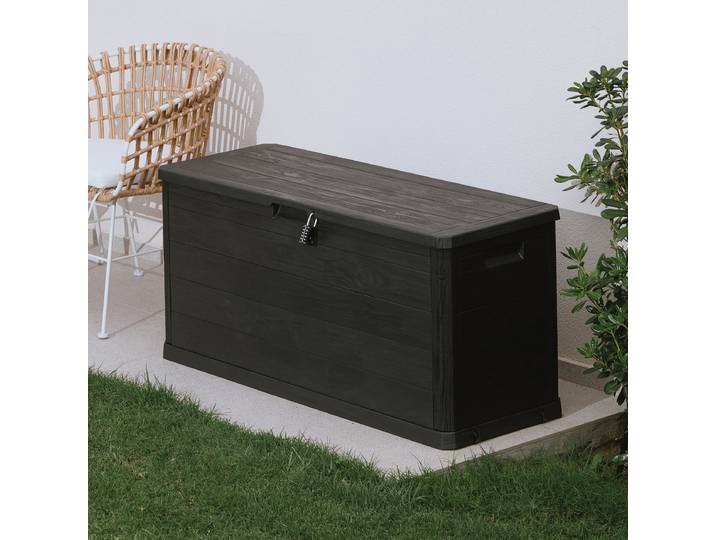 Coffre de jardin Woody Multibox 117 x 45cm Noir/Noir