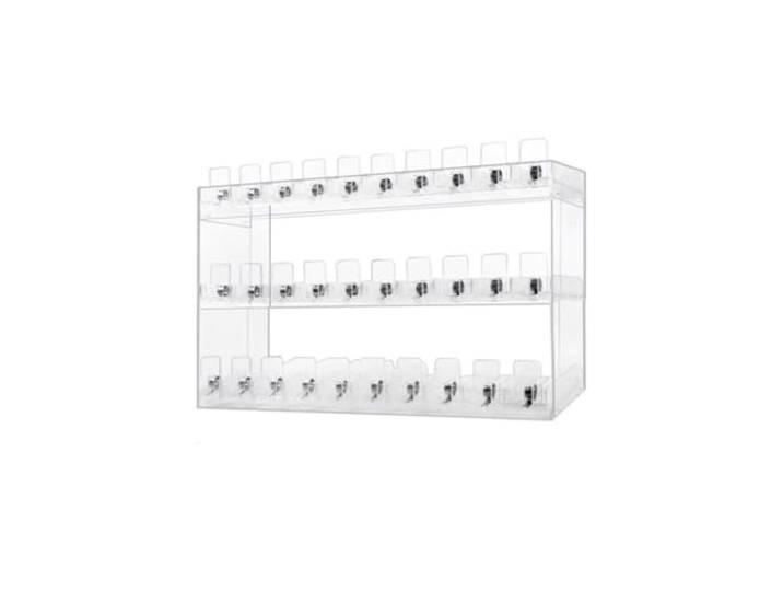 Zigaretten Organizer Halter, Klarer Acrylglas Display-Rack, Automatische Vitrine Zigaretten Kabinett, Einzelhandelsregale Für Kaugummi, Kleinlebensmittel, Spielzeug ( Farbe : klar , Größe : 61*15*37cm