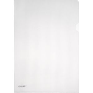 Herlitz Sichthüllen 50009077, A4, genarbt, 0,19mm, aus PP, Pyramidenprägung, 10 Stück