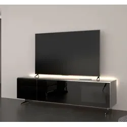 Munari TV-Lowboard Moma Glas Schwarz