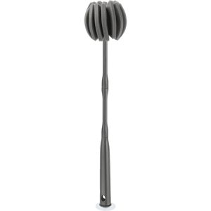 Metaltex Flaschenbürste Brush-Up breit, grau, mit Kunststoff-Schwammkopf & Kunststoffgriff, Ø 6,8cm x 42cm
