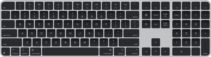 Apple Magic Keyboard 2024 mit Touch ID, schwarze Tasten - US