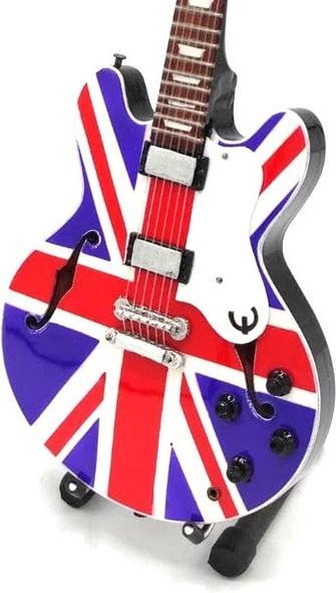 Miniatuur replica Epiphone gitaar Noel Gallagher Oasis