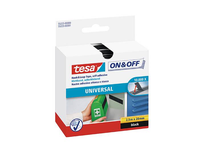 Tesa Klettband On & Off 2.5 m x 20 mm