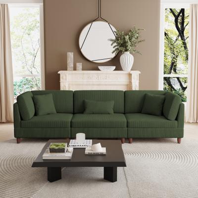 Lumibee "80.3"" W Upholstered 3-Piece Sectional Modular Sofa"