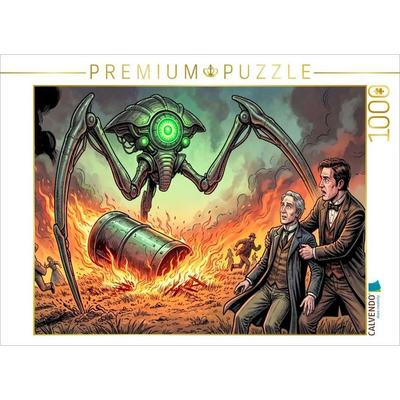 CALVENDO Puzzle Die Marsianer betreten erstmals die Erde | 1000 Teile Lege-Größe 64 × 48 cm Foto-Puzzle für glückliche Stunden