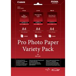 Canon Pro Photo Paper Variety Pack A4 PVP-201 6211B021 Fotopapier DIN A4 210 g/m² 15 Blatt Hochglänzend, Seidenglänzend, Matt