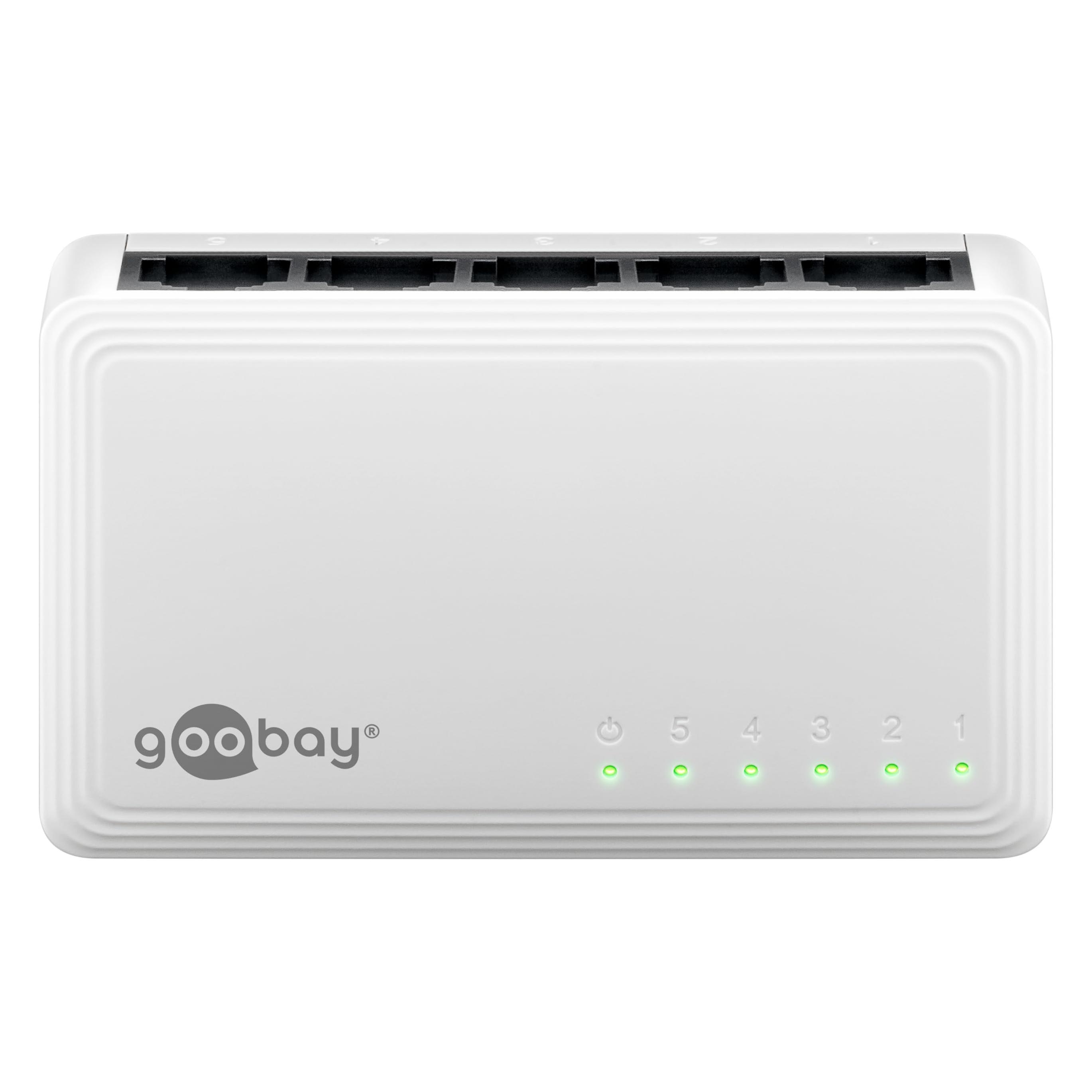 Goobay 5-Port Gigabit Ethernet Netzwerk-Switch (5 Ports) (64563)