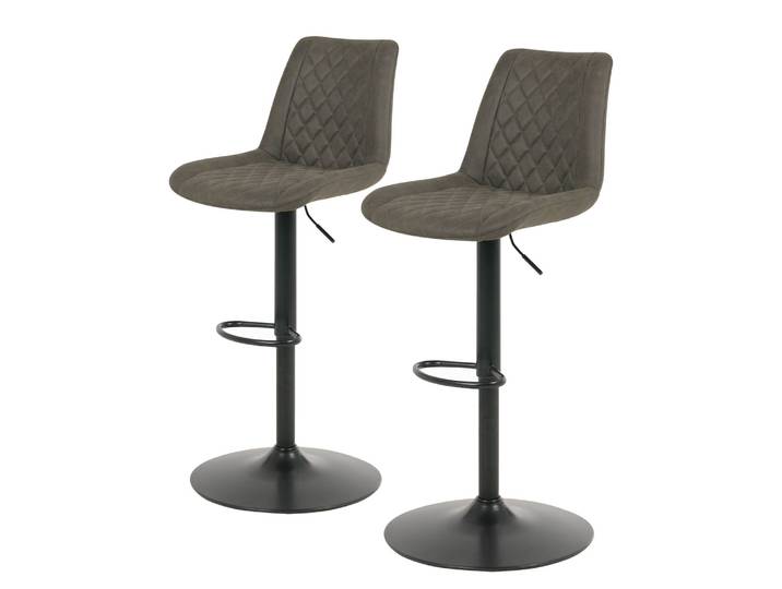 Barstuhl Wismes (2er-Set) 50 x 91 x 58cm Vintage Grau