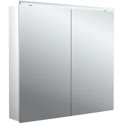 Lichtspiegelschrank flat II Classicleuchte, Aufputz, mit Waschtischbeleuchtung, 2 Tür, 800mm