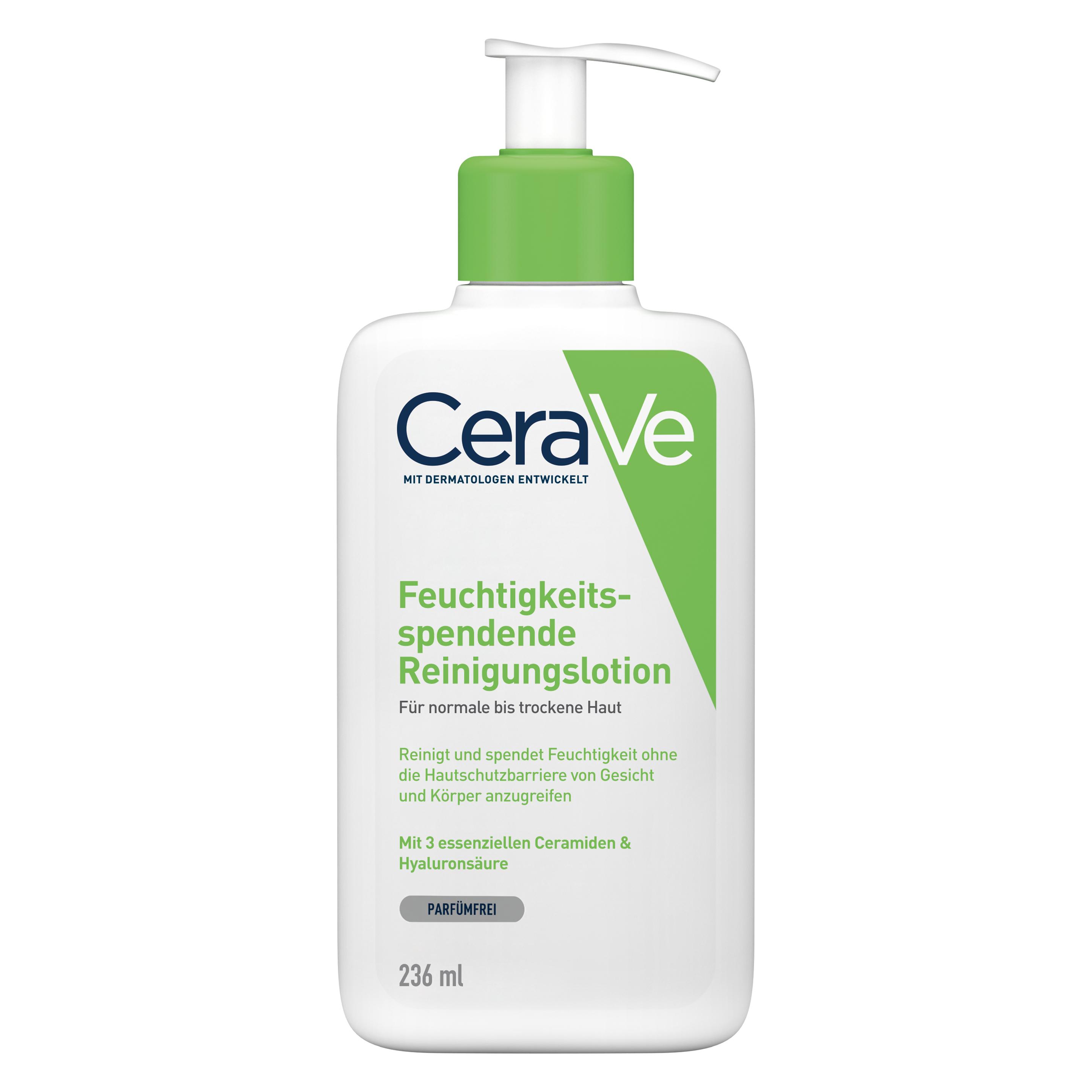 CeraVe Feuchtigkeitsspendende Reinigungslotion für Gesicht und Körper (Reinigungslotion, 236 ml) (044060)