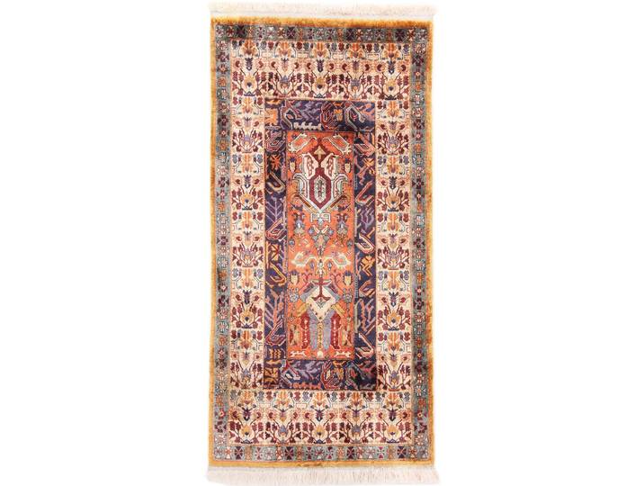 Kayseri Seide Teppich 61x124 Handgeknüpft Orientteppich Läufer Seide