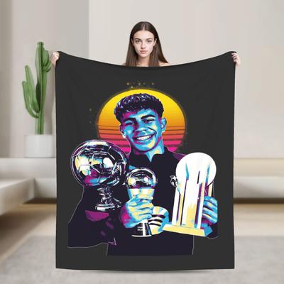 Shop Station Lamine Yamal Inspired Football Throw Blanket Ultra Soft Fleece Cozy Sofa & Travel Blanket 3 29.92 40.16 In