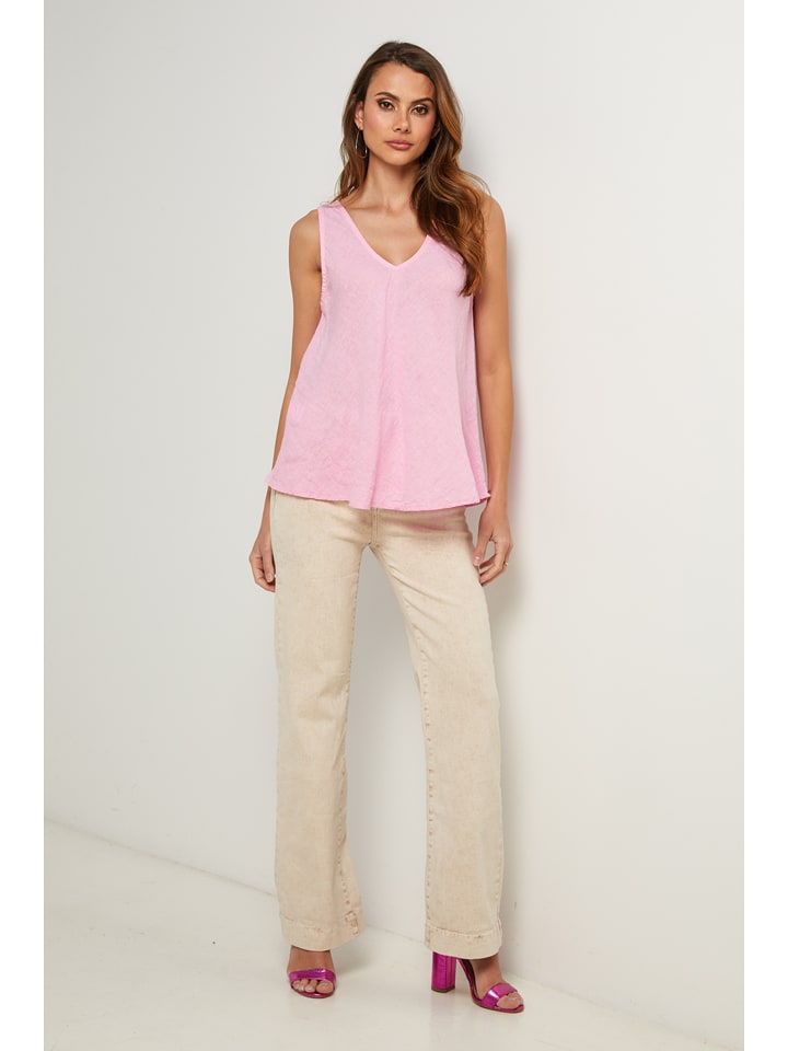 Fleur de Lin Bluse in Rosa - XL