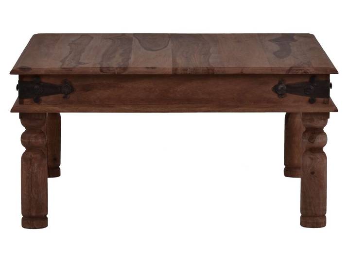 Couchtisch Colombo Natur 60x60cm Massivholz Teak Landhaus Indien Indisch