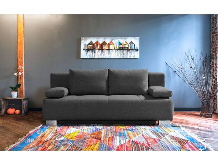 Schlafsofa Atina Graphit Stoff Schlafcouch