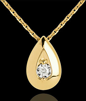 Edenly Diamant Collier Phiole in Gelbgold