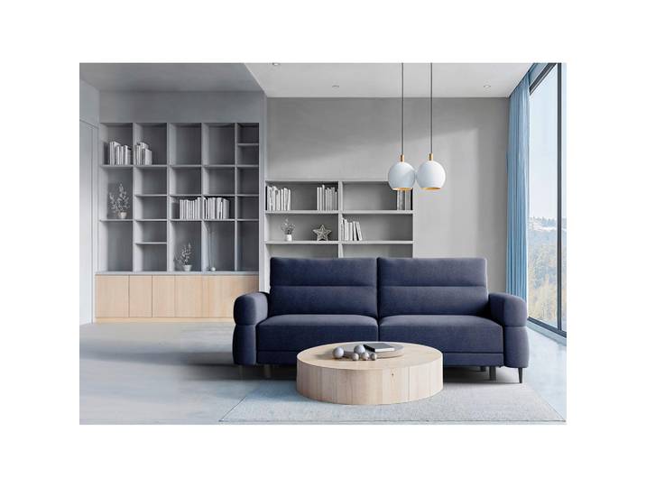 Livetastic Schlafsofa Nordic, Dunkelblau, Metall, 2-Sitzer, Füllung: Polyurethan (Pur), Silikon, 232x94x102 cm, Made in EU, Wohnzimmer, Sofas & Couches, Schlafsofas, Schlafsofas mit Bettkasten