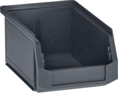 Sichtlagerkasten LF 211, ESD-leitfähig, schwarz, Außenmaße L 168 x B 103 x H 76 mm, Inhalt 0,9 L