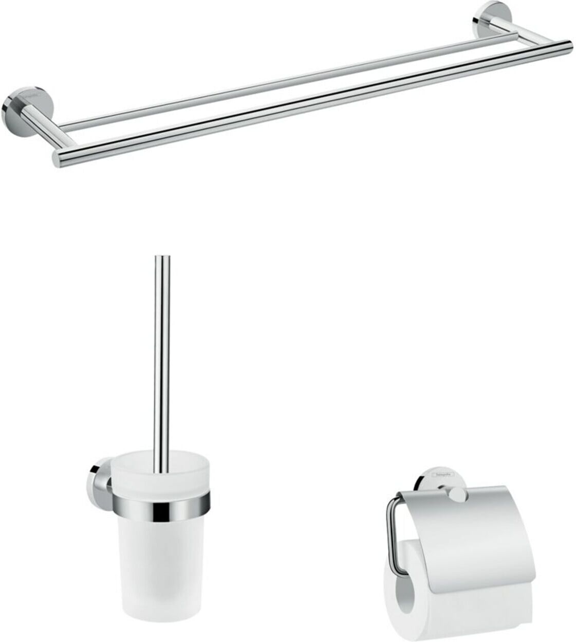 Hansgrohe Bad-Accessoire-Set Logis Uni. 3-teilig, Messing, chrom (41727000)