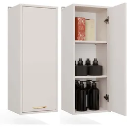 Hängender Badezimmerschrank Regal NINA W1D KASCHMIR Hochschrank 1 Tür 3 Ablagen