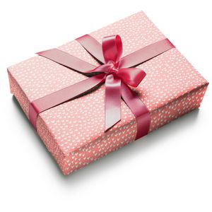 Clairefontaine Geschenkpapier Tiny Rolls 223862C, rosa Herzen, 35cm x 5m