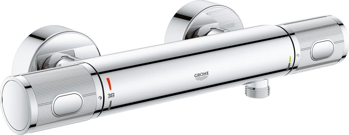 GROHE Precision Feel Thermostatische Douchekraan met AquaCalibrator en CoolTouch technologie, Chroom, 12 cm