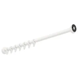 Hewi System 900 Vorhangstange 900.34.40060DX Edelstahl pulverbeschichtet weiß tiefmatt, Länge 1000mm, 10 Vorhangringe