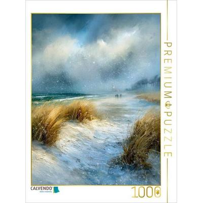CALVENDO Puzzle Zwischen Gras und Meer beginnt die Weite | 1000 Teile Lege-Größe 64 × 48 cm Foto-Puzzle für glückliche Stunden, von , Calvendo Puzzle