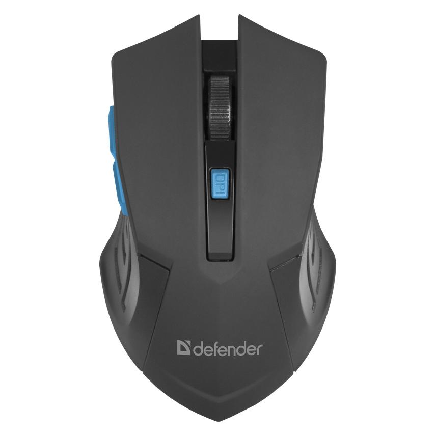 Defender MAUS ACCURA MM-275 RF SCHWARZ UND BLAU OPTICAL 1600DPI 6P (Kabellos) (52275)