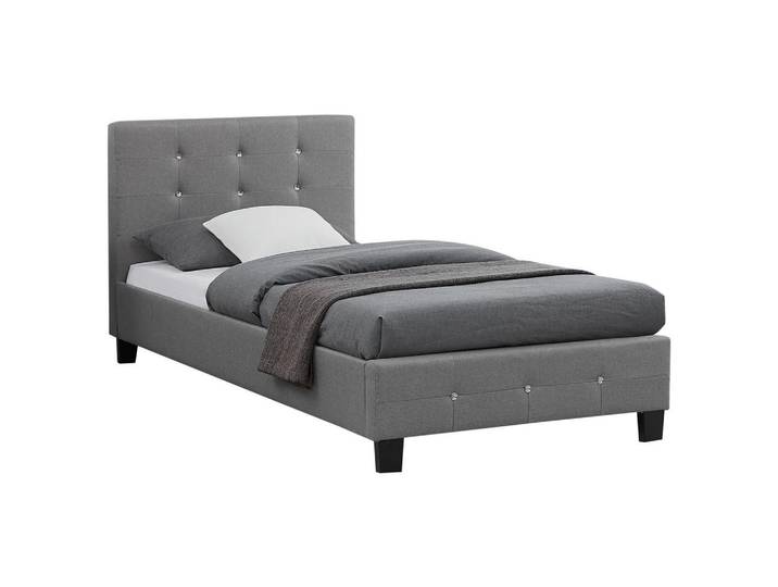 CARO-Möbel Polsterbett Delaware 90x200 cm grau, Grau, Mode, 90x200 cm, Schlafzimmer, Betten, Polsterbetten