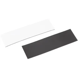 Wiederbeschreibbare Magnetetiketten, Magnetstreifen 30 x 100 mm, Ferrit, PET, weiß