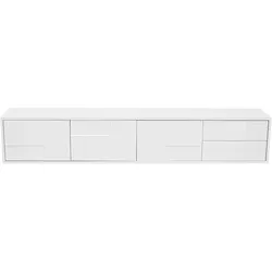STILVORA TV-Lowboard MDF/Spanplatte Weiß 170x30x30,5 cm, grifflos, stehend oder wandmontierbar
