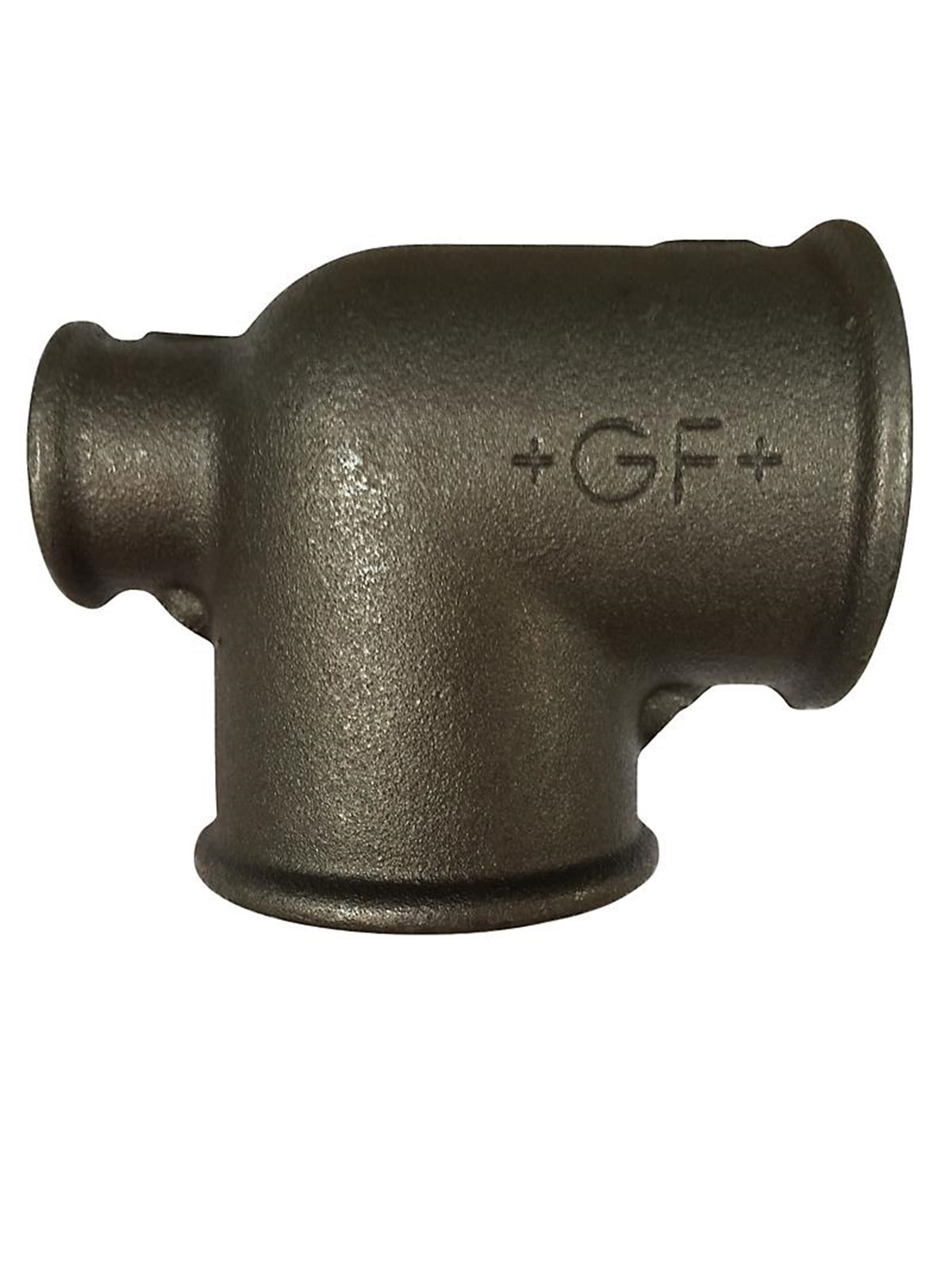 +GF+ tee 90° black reduced 2-2-1''