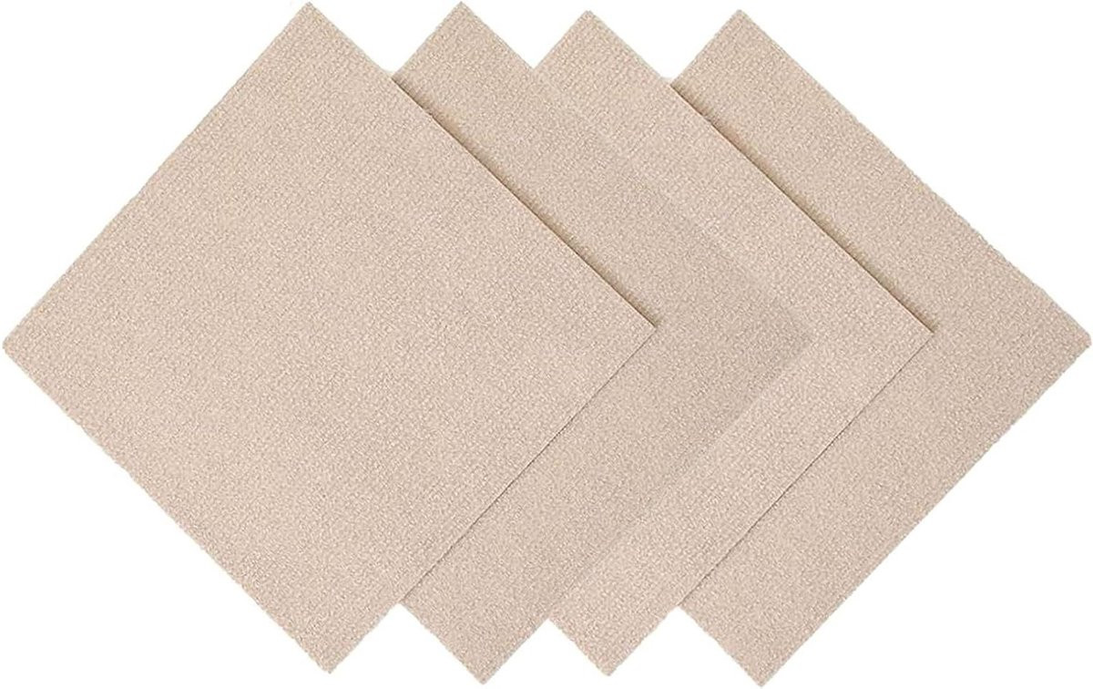 4 stuks Zelfklevende tapijttegels Beige - Wasbaar en antislip